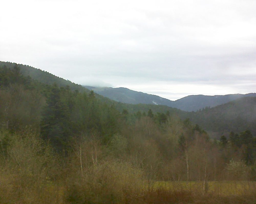 Le petit ballon vu depuis le Domaine Langmatt à Murbach le 10.04.2018 à 14:00 Le petit ballon (Alsace, Vosges) le 10.04.2018 à 14:00