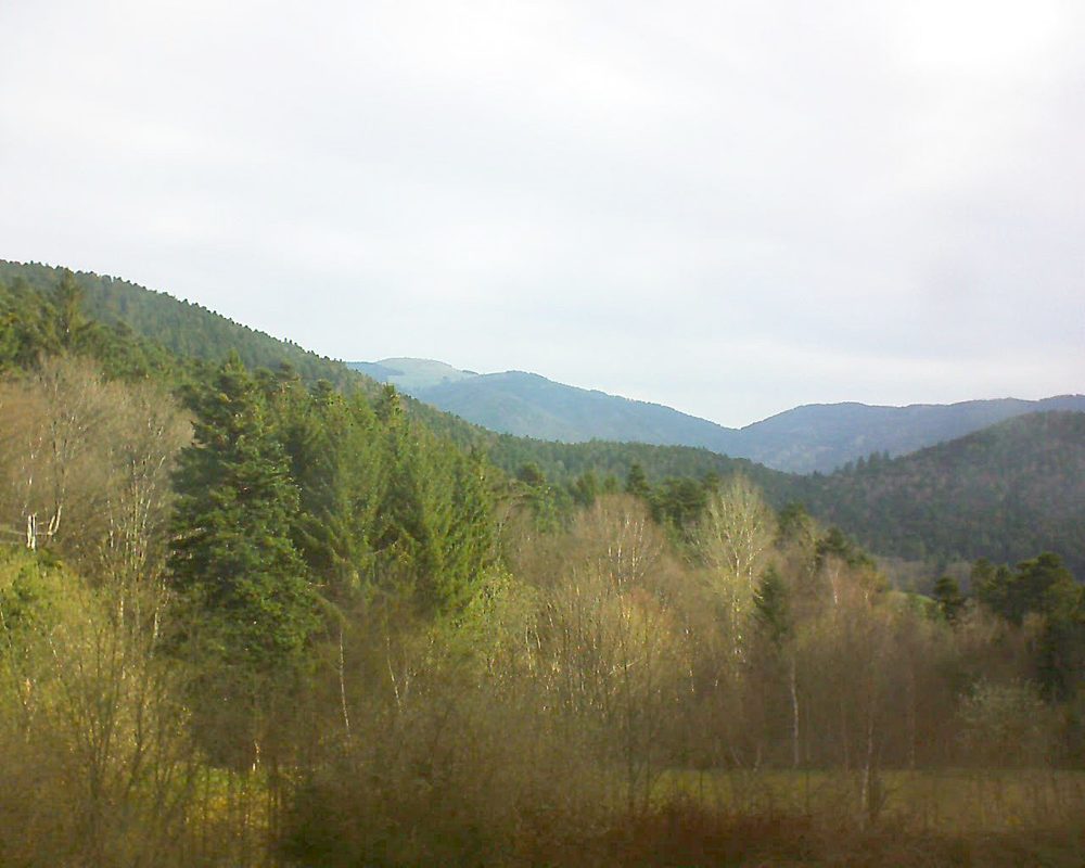 Le petit ballon vu depuis le Domaine Langmatt à Murbach le 12.04.2018 à 09:30 Le petit ballon (Alsace, Vosges) le 12.04.2018 à 09:30