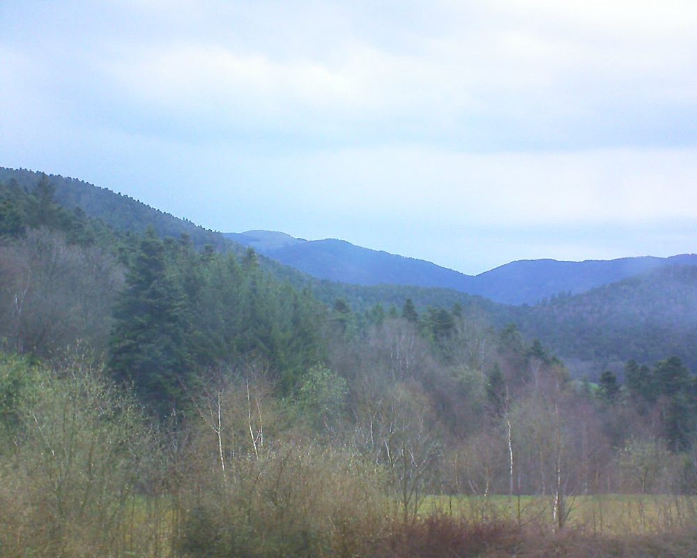 Le petit ballon vu depuis le Domaine Langmatt à Murbach le 13.04.2018 à 08:30 Le petit ballon (Alsace, Vosges) le 13.04.2018 à 08:30
