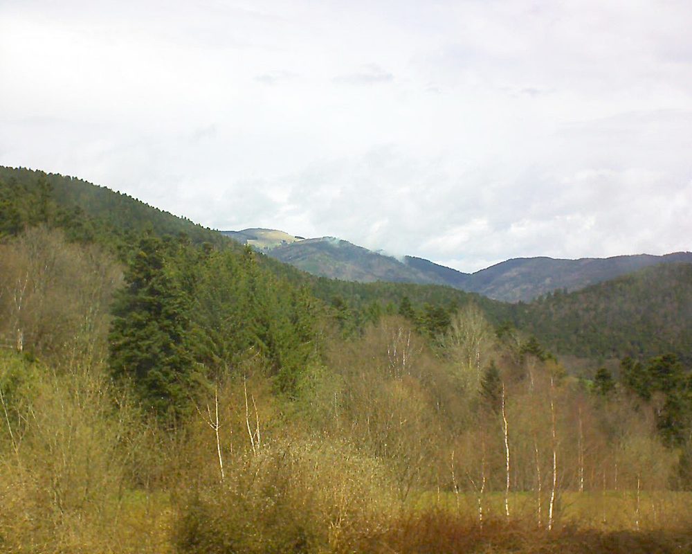 Le petit ballon vu depuis le Domaine Langmatt à Murbach le 13.04.2018 à 12:45 Le petit ballon (Alsace, Vosges) le 13.04.2018 à 12:45