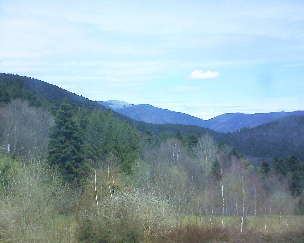 Le petit ballon vu depuis le Domaine Langmatt à Murbach le 14.04.2018 à 13:30 Le petit ballon (Alsace, Vosges) le 14.04.2018 à 13:30