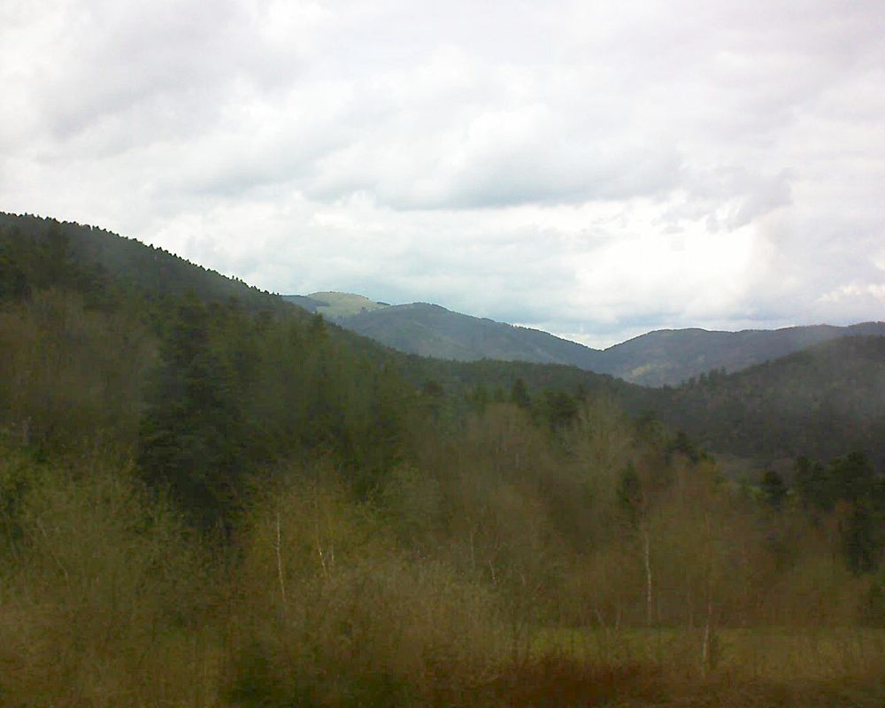 Le petit ballon vu depuis le Domaine Langmatt à Murbach le 16.04.2018 à 15:30 Le petit ballon (Alsace, Vosges) le 16.04.2018 à 15:30