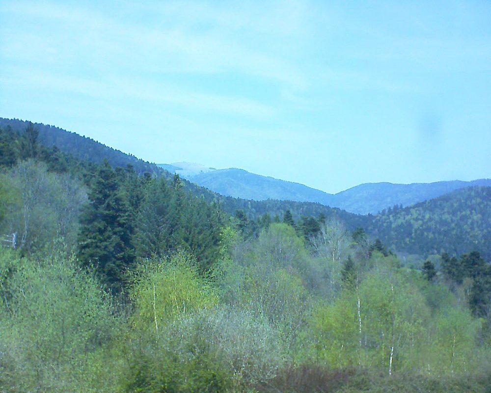 Le petit ballon vu depuis le Domaine Langmatt à Murbach le 20.04.2018 à 13:45 Le petit ballon (Alsace, Vosges) le 20.04.2018 à 13:45