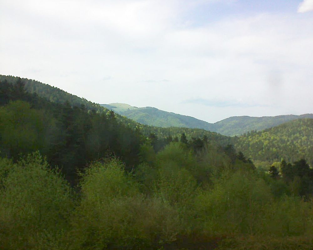 Le petit ballon vu depuis le Domaine Langmatt à Murbach le 22.04.2018 à 17:00 Le petit ballon (Alsace, Vosges) le 22.04.2018 à 17:00