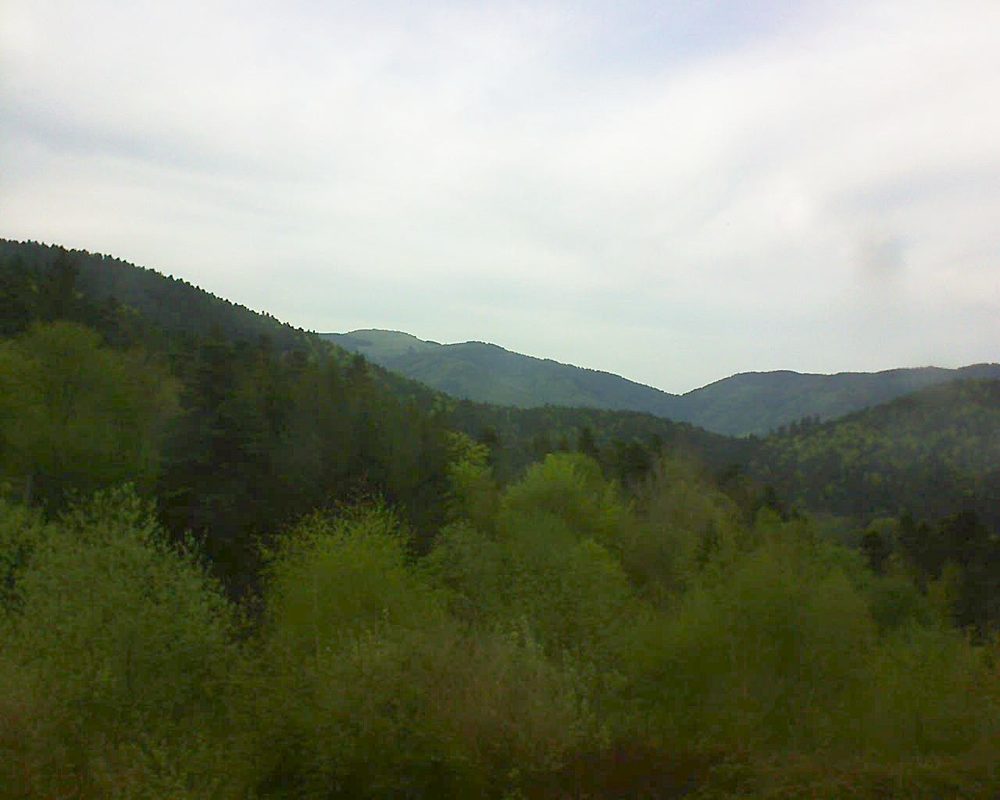 Le petit ballon vu depuis le Domaine Langmatt à Murbach le 22.04.2018 à 18:45 Le petit ballon (Alsace, Vosges) le 22.04.2018 à 18:45