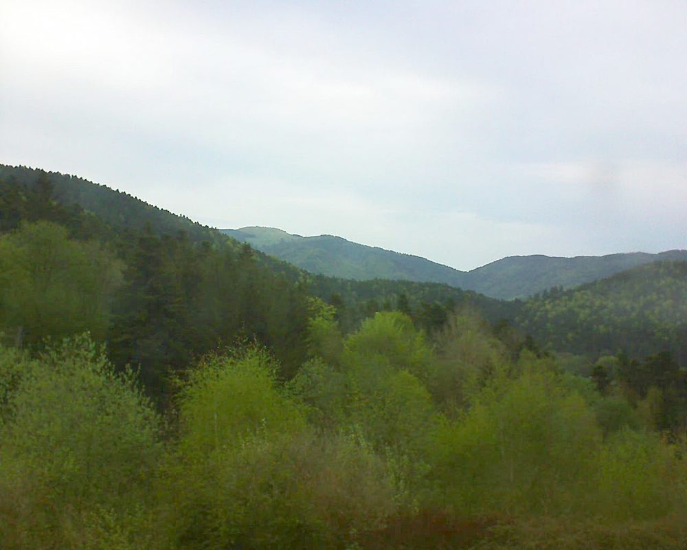Le petit ballon vu depuis le Domaine Langmatt à Murbach le 22.04.2018 à 19:30 Le petit ballon (Alsace, Vosges) le 22.04.2018 à 19:30