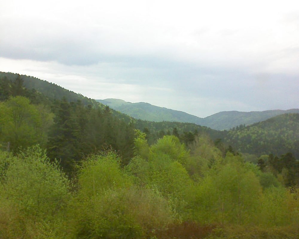 Le petit ballon vu depuis le Domaine Langmatt à Murbach le 23.04.2018 à 10:00 Le petit ballon (Alsace, Vosges) le 23.04.2018 à 10:00