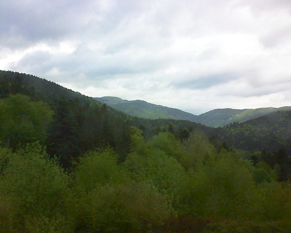 Le petit ballon vu depuis le Domaine Langmatt à Murbach le 26.04.2018 à 09:30 Le petit ballon (Alsace, Vosges) le 26.04.2018 à 09:30