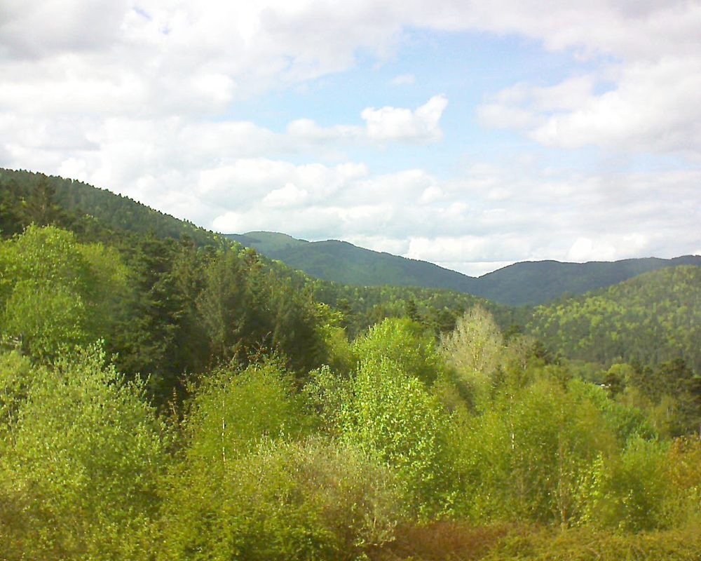 Le petit ballon vu depuis le Domaine Langmatt à Murbach le 26.04.2018 à 16:30 Le petit ballon (Alsace, Vosges) le 26.04.2018 à 16:30
