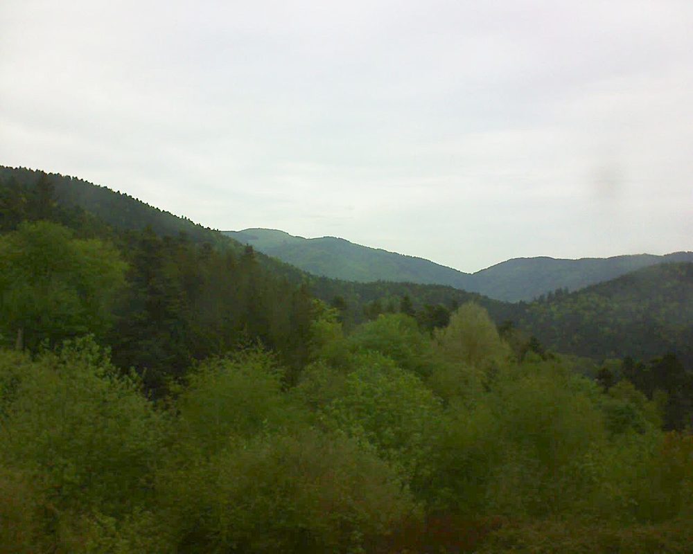 Le petit ballon vu depuis le Domaine Langmatt à Murbach le 29.04.2018 à 17:15 Le petit ballon (Alsace, Vosges) le 29.04.2018 à 17:15