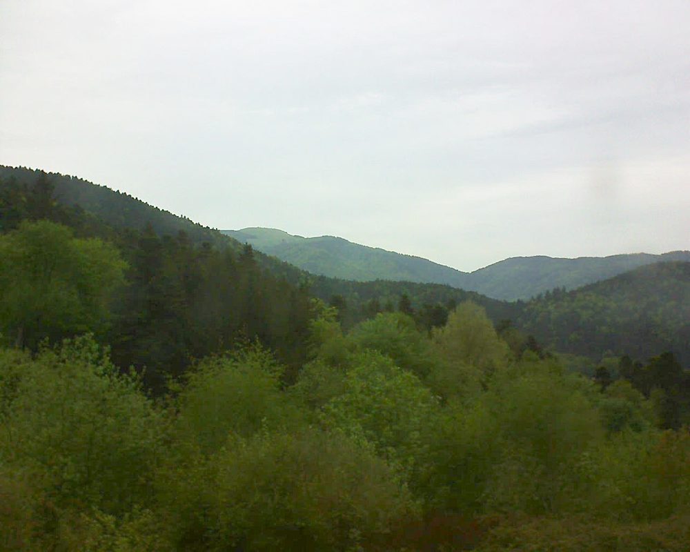 Le petit ballon vu depuis le Domaine Langmatt à Murbach le 29.04.2018 à 17:45 Le petit ballon (Alsace, Vosges) le 29.04.2018 à 17:45