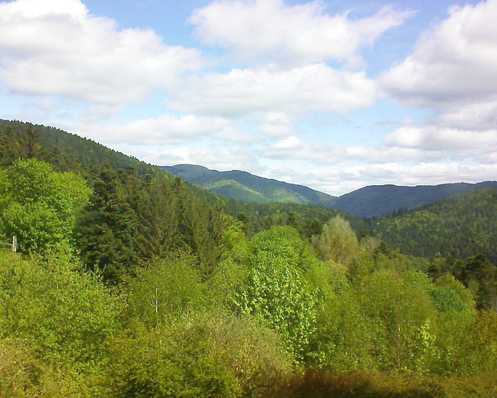Le petit ballon vu depuis le Domaine Langmatt à Murbach le 01.05.2018 à 11:30 Le petit ballon (Alsace, Vosges) le 01.05.2018 à 11:30