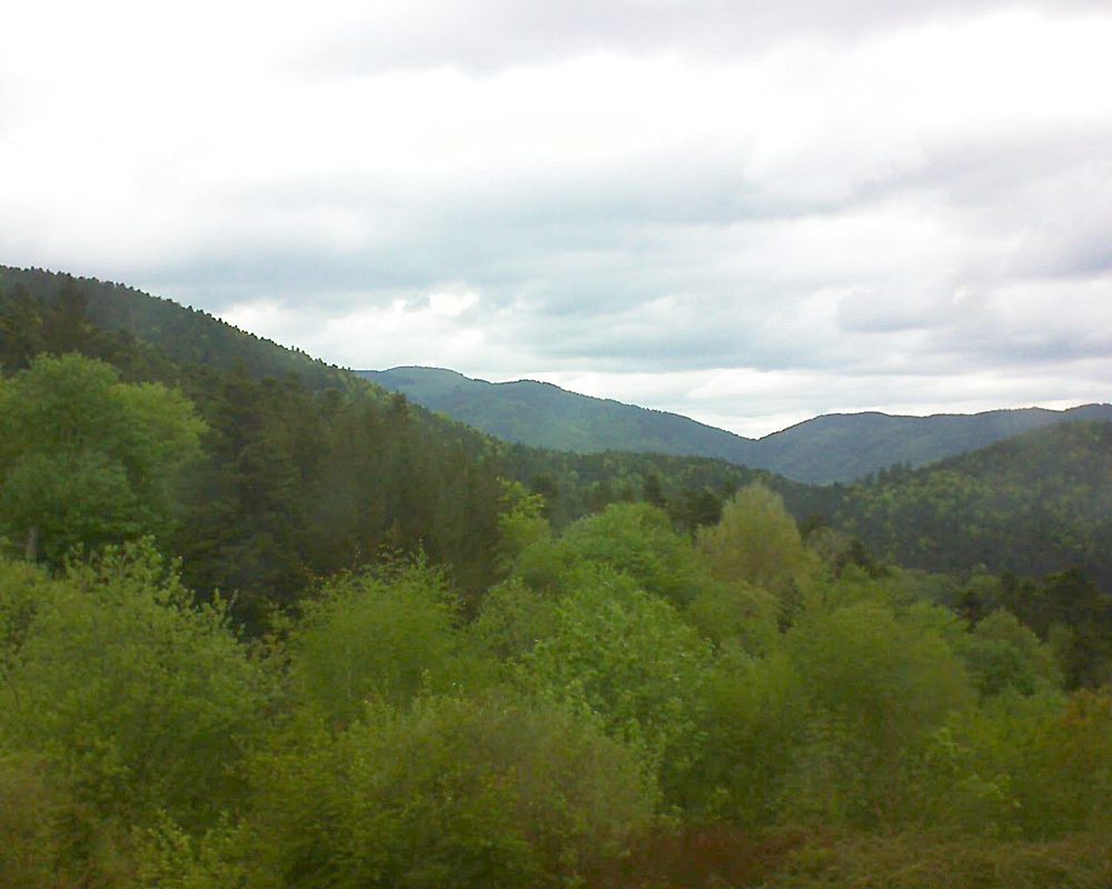Le petit ballon vu depuis le Domaine Langmatt à Murbach le 01.05.2018 à 15:15 Le petit ballon (Alsace, Vosges) le 01.05.2018 à 15:15