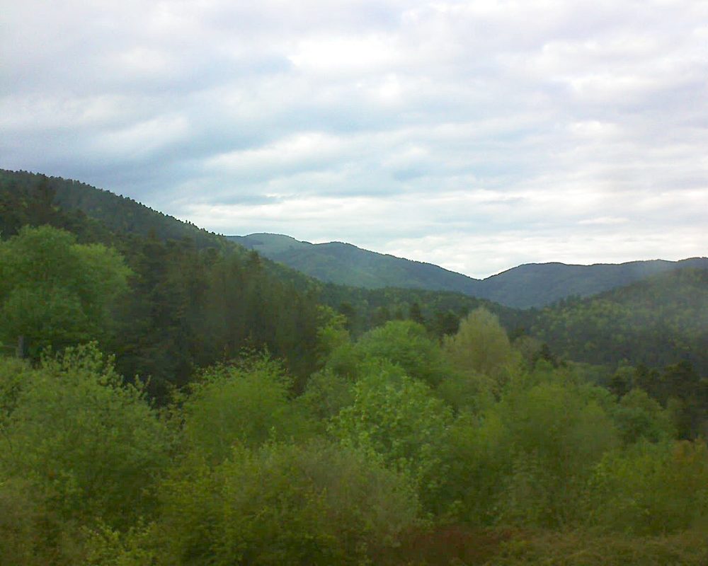 Le petit ballon vu depuis le Domaine Langmatt à Murbach le 01.05.2018 à 19:30 Le petit ballon (Alsace, Vosges) le 01.05.2018 à 19:30