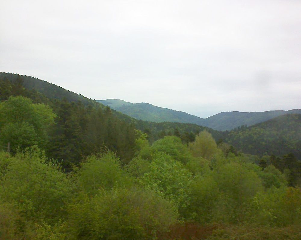 Le petit ballon vu depuis le Domaine Langmatt à Murbach le 02.05.2018 à 09:15 Le petit ballon (Alsace, Vosges) le 02.05.2018 à 09:15