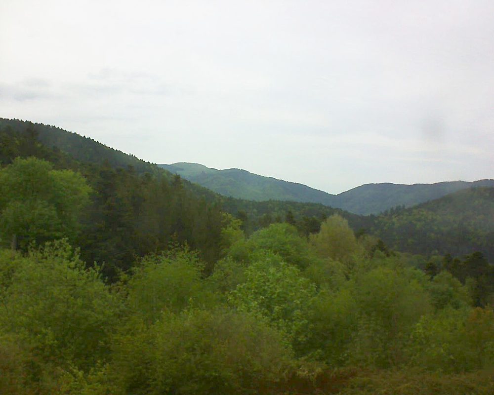 Le petit ballon vu depuis le Domaine Langmatt à Murbach le 02.05.2018 à 18:00 Le petit ballon (Alsace, Vosges) le 02.05.2018 à 18:00