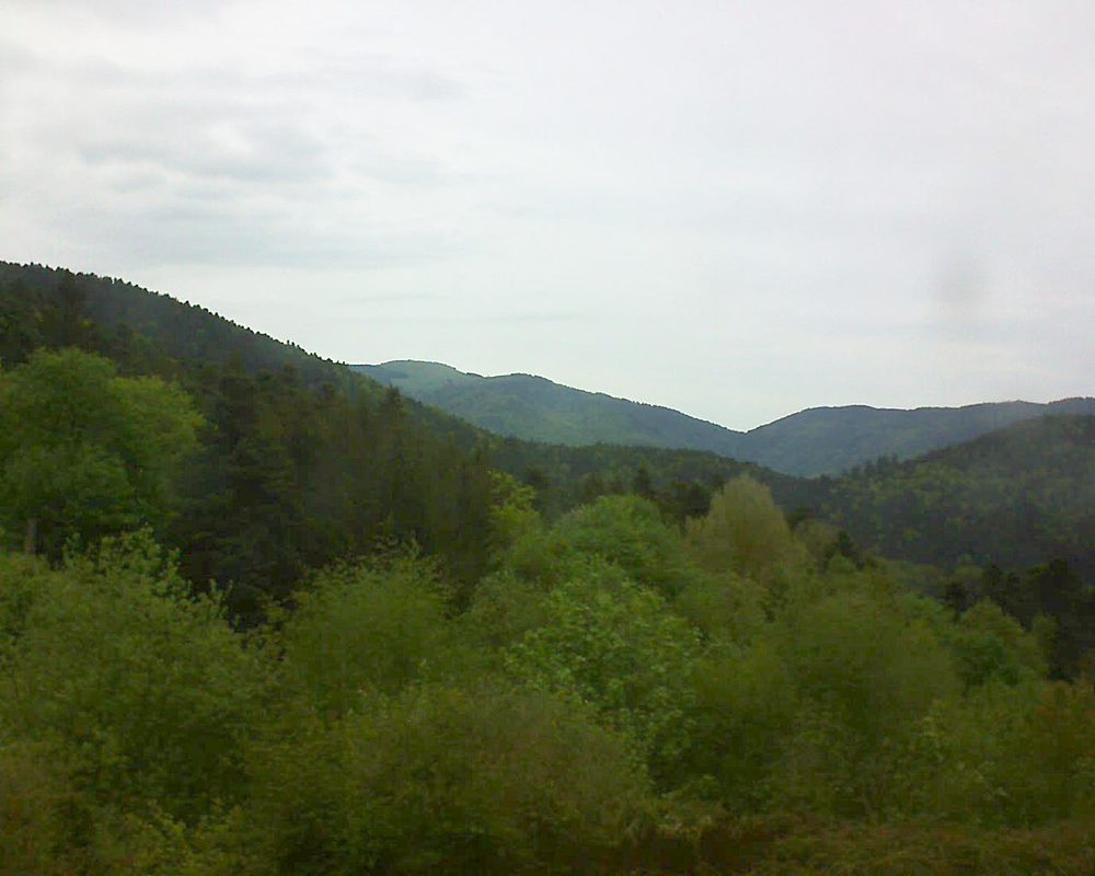 Le petit ballon vu depuis le Domaine Langmatt à Murbach le 02.05.2018 à 18:15 Le petit ballon (Alsace, Vosges) le 02.05.2018 à 18:15