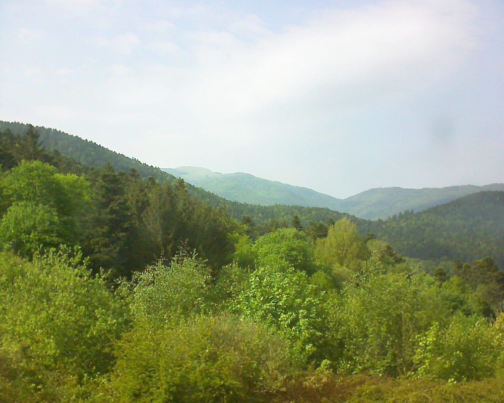 Le petit ballon vu depuis le Domaine Langmatt à Murbach le 05.05.2018 à 16:45 Le petit ballon (Alsace, Vosges) le 05.05.2018 à 16:45