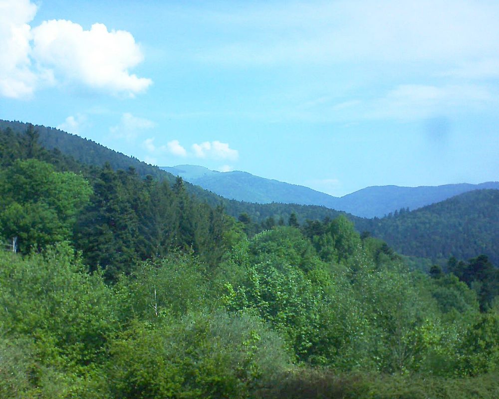 Le petit ballon vu depuis le Domaine Langmatt à Murbach le 09.05.2018 à 11:15 Le petit ballon (Alsace, Vosges) le 09.05.2018 à 11:15
