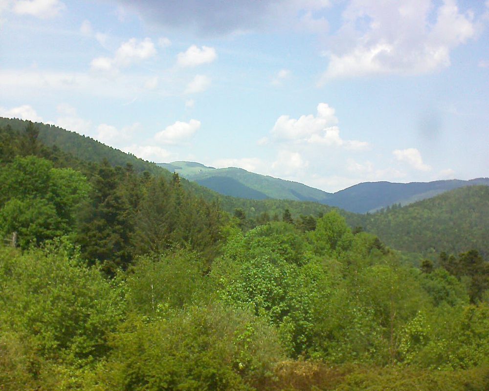 Le petit ballon vu depuis le Domaine Langmatt à Murbach le 09.05.2018 à 13:30 Le petit ballon (Alsace, Vosges) le 09.05.2018 à 13:30