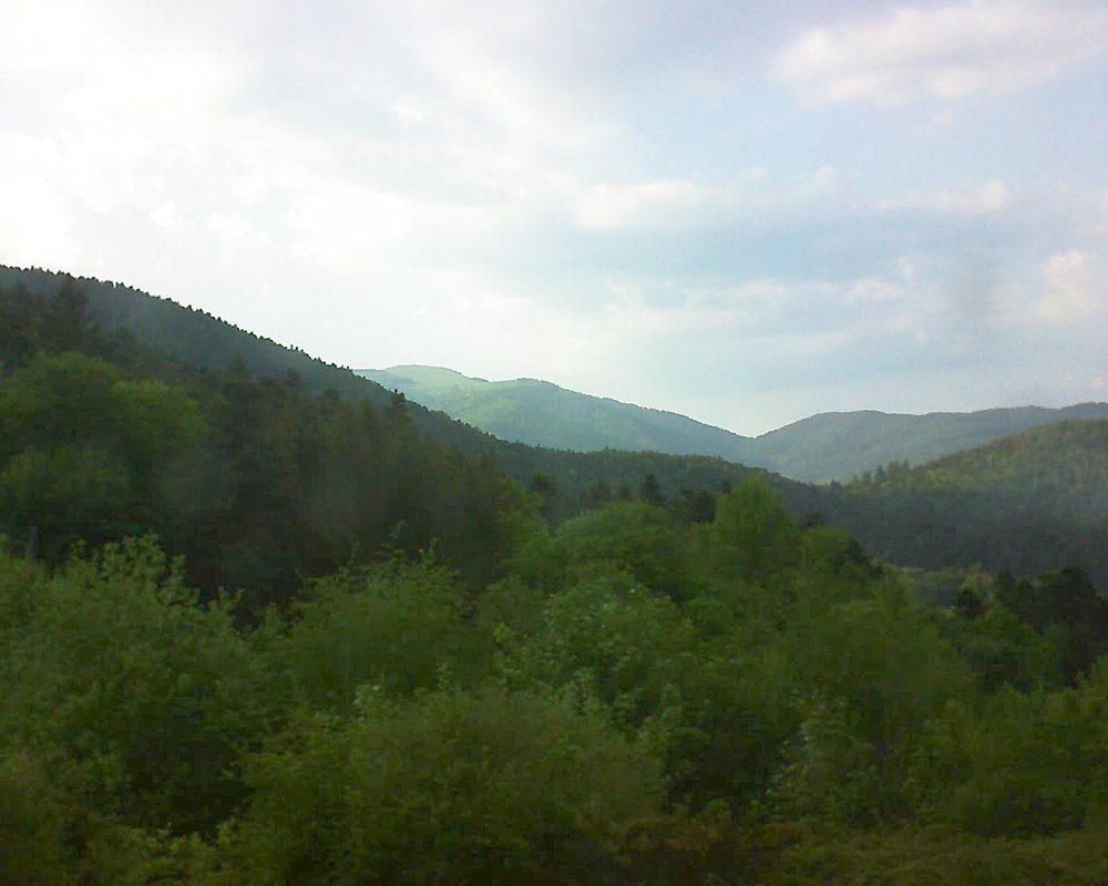 Le petit ballon vu depuis le Domaine Langmatt à Murbach le 09.05.2018 à 18:45 Le petit ballon (Alsace, Vosges) le 09.05.2018 à 18:45