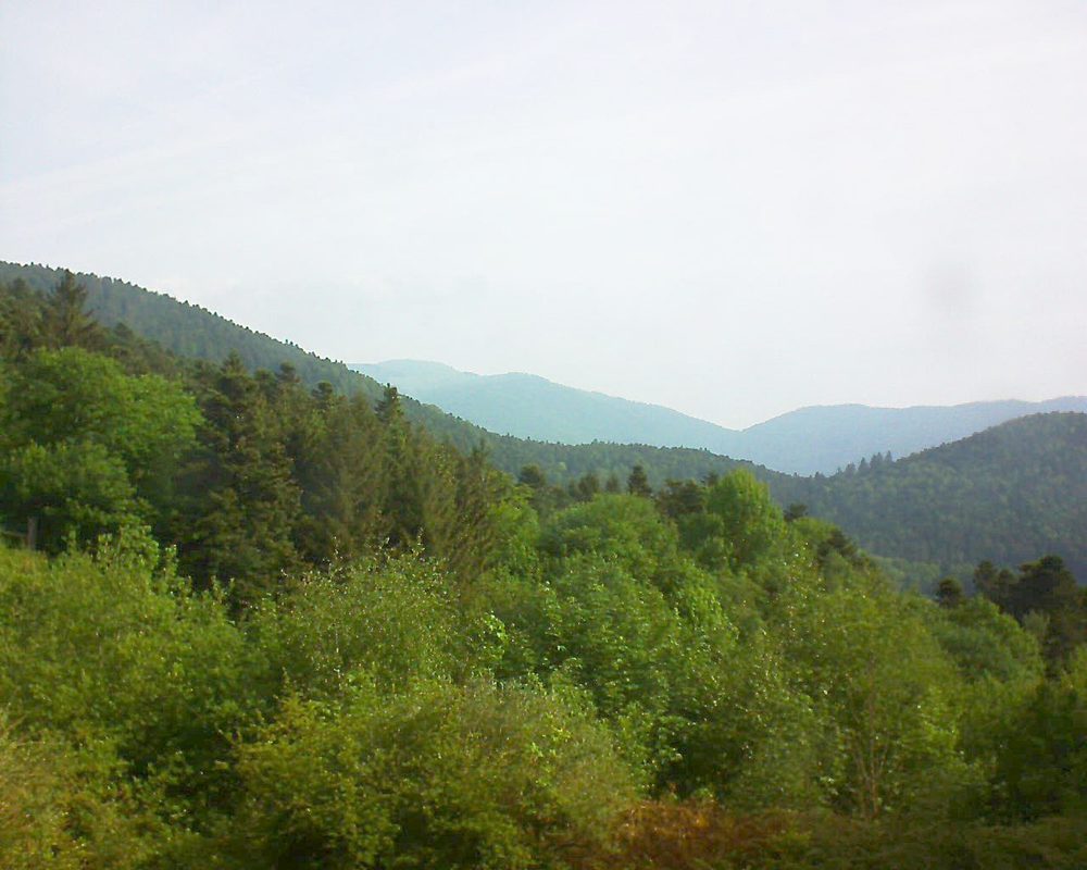 Le petit ballon vu depuis le Domaine Langmatt à Murbach le 12.05.2018 à 09:30 Le petit ballon (Alsace, Vosges) le 12.05.2018 à 09:30