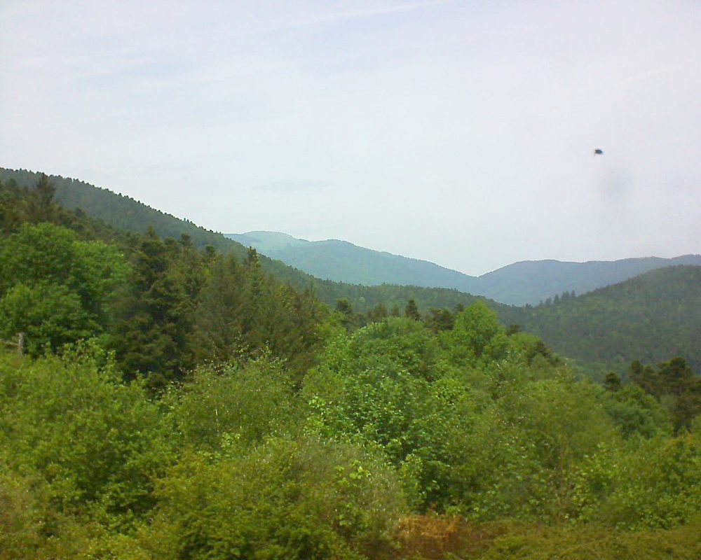 Le petit ballon vu depuis le Domaine Langmatt à Murbach le 12.05.2018 à 13:45 Le petit ballon (Alsace, Vosges) le 12.05.2018 à 13:45