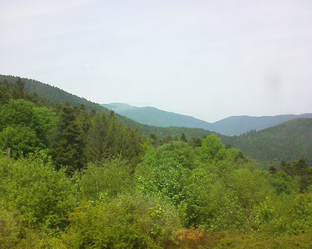 Le petit ballon vu depuis le Domaine Langmatt à Murbach le 12.05.2018 à 14:00 Le petit ballon (Alsace, Vosges) le 12.05.2018 à 14:00
