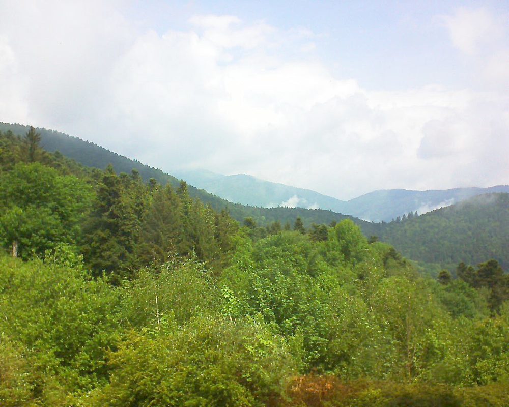 Le petit ballon vu depuis le Domaine Langmatt à Murbach le 16.05.2018 à 12:15 Le petit ballon (Alsace, Vosges) le 16.05.2018 à 12:15