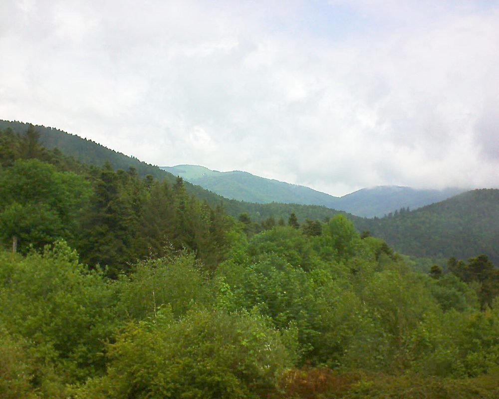 Le petit ballon vu depuis le Domaine Langmatt à Murbach le 17.05.2018 à 12:15 Le petit ballon (Alsace, Vosges) le 17.05.2018 à 12:15