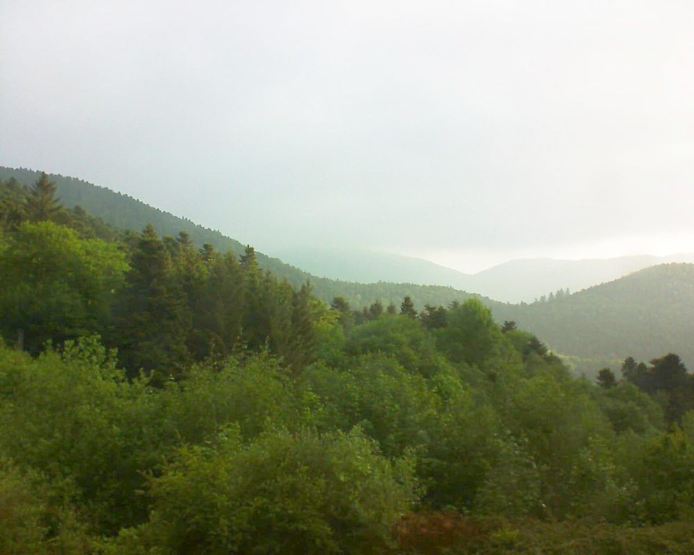 Le petit ballon vu depuis le Domaine Langmatt à Murbach le 18.05.2018 à 07:15 Le petit ballon (Alsace, Vosges) le 18.05.2018 à 07:15