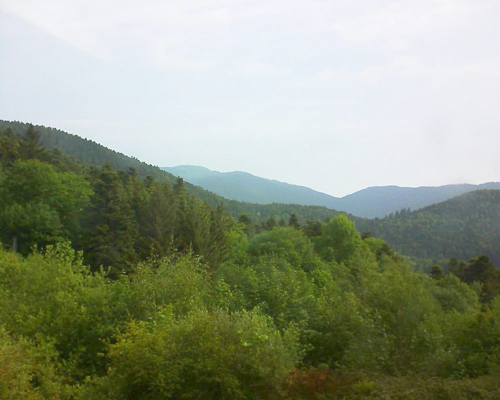Le petit ballon vu depuis le Domaine Langmatt à Murbach le 19.05.2018 à 09:00 Le petit ballon (Alsace, Vosges) le 19.05.2018 à 09:00