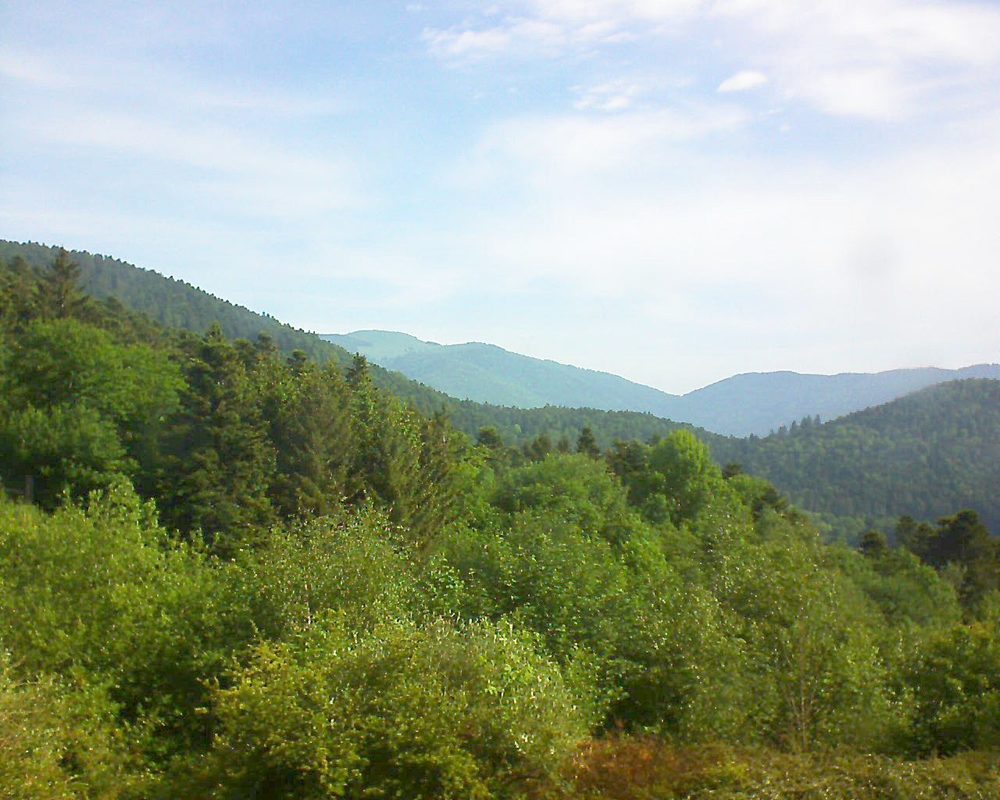 Le petit ballon vu depuis le Domaine Langmatt à Murbach le 21.05.2018 à 09:30 Le petit ballon (Alsace, Vosges) le 21.05.2018 à 09:30