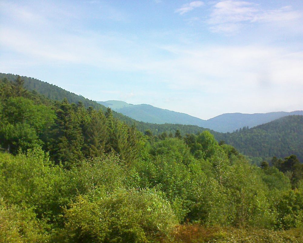 Le petit ballon vu depuis le Domaine Langmatt à Murbach le 21.05.2018 à 10:00 Le petit ballon (Alsace, Vosges) le 21.05.2018 à 10:00