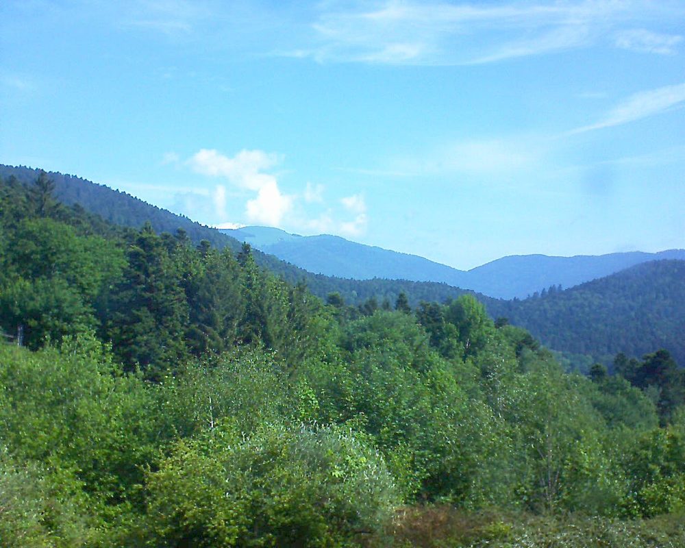Le petit ballon vu depuis le Domaine Langmatt à Murbach le 21.05.2018 à 10:30 Le petit ballon (Alsace, Vosges) le 21.05.2018 à 10:30