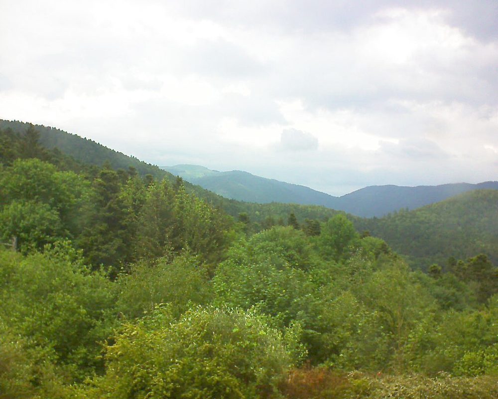 Le petit ballon vu depuis le Domaine Langmatt à Murbach le 23.05.2018 à 14:45 Le petit ballon (Alsace, Vosges) le 23.05.2018 à 14:45
