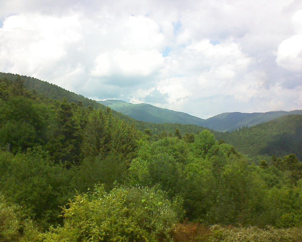Le petit ballon vu depuis le Domaine Langmatt à Murbach le 24.05.2018 à 14:30 Le petit ballon (Alsace, Vosges) le 24.05.2018 à 14:30
