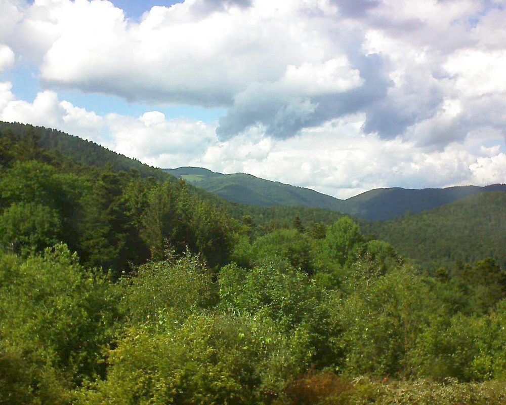 Le petit ballon vu depuis le Domaine Langmatt à Murbach le 24.05.2018 à 16:15 Le petit ballon (Alsace, Vosges) le 24.05.2018 à 16:15