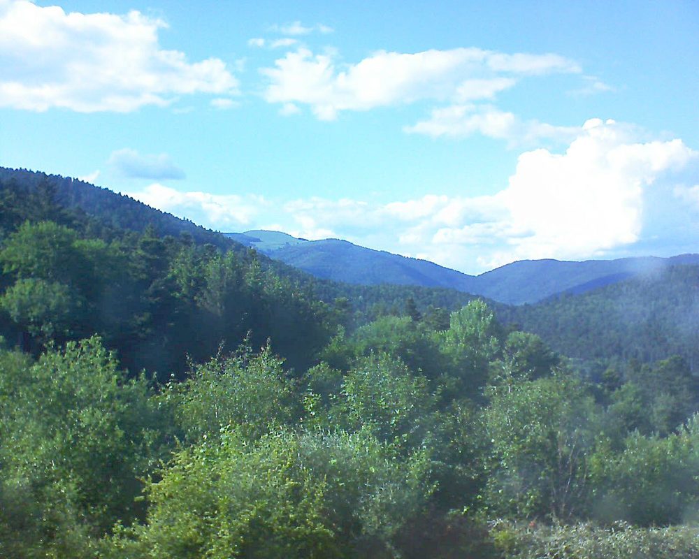 Le petit ballon vu depuis le Domaine Langmatt à Murbach le 24.05.2018 à 18:00 Le petit ballon (Alsace, Vosges) le 24.05.2018 à 18:00