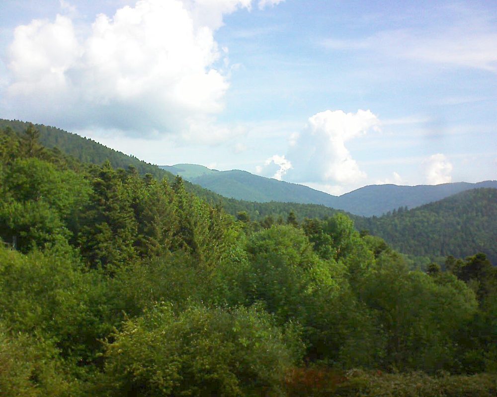 Le petit ballon vu depuis le Domaine Langmatt à Murbach le 25.05.2018 à 10:15 Le petit ballon (Alsace, Vosges) le 25.05.2018 à 10:15