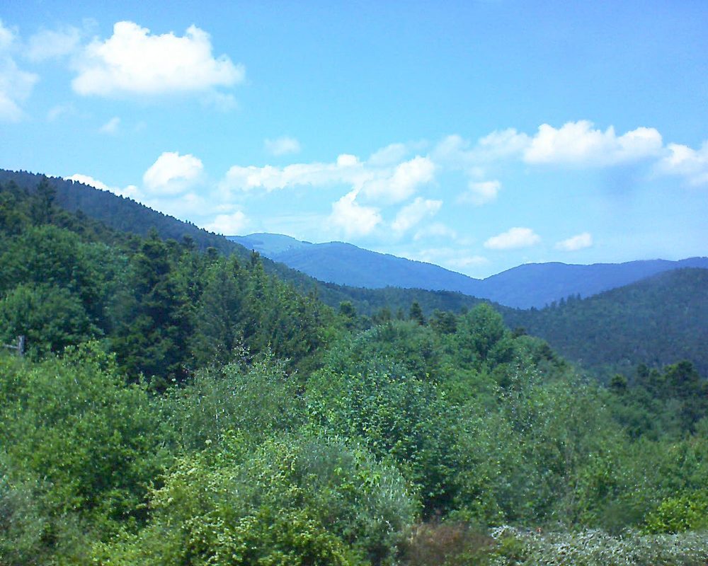Le petit ballon vu depuis le Domaine Langmatt à Murbach le 25.05.2018 à 14:00 Le petit ballon (Alsace, Vosges) le 25.05.2018 à 14:00