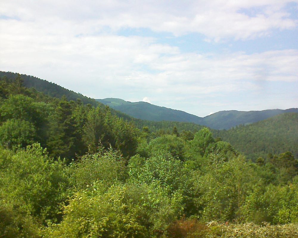 Le petit ballon vu depuis le Domaine Langmatt à Murbach le 25.05.2018 à 16:00 Le petit ballon (Alsace, Vosges) le 25.05.2018 à 16:00