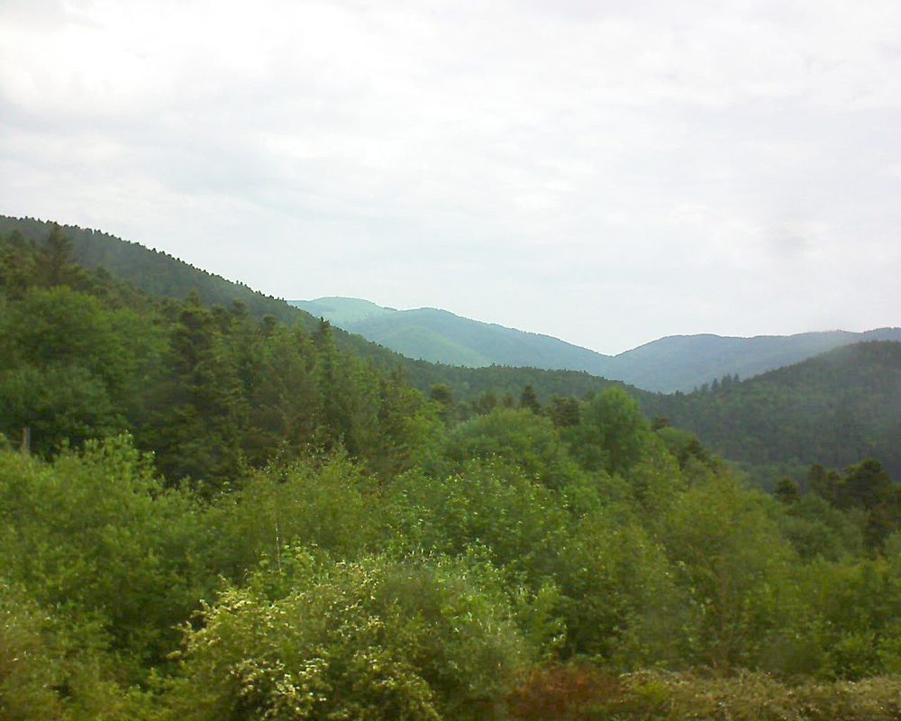 Le petit ballon vu depuis le Domaine Langmatt à Murbach le 28.05.2018 à 10:45 Le petit ballon (Alsace, Vosges) le 28.05.2018 à 10:45