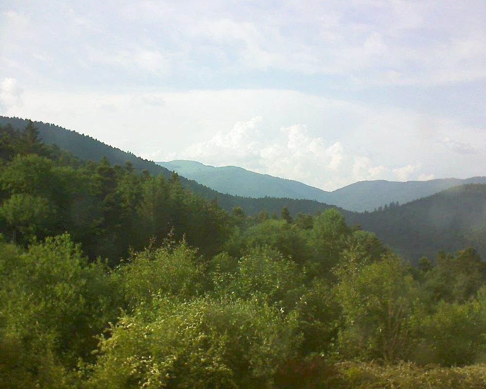 Le petit ballon vu depuis le Domaine Langmatt à Murbach le 28.05.2018 à 18:00 Le petit ballon (Alsace, Vosges) le 28.05.2018 à 18:00