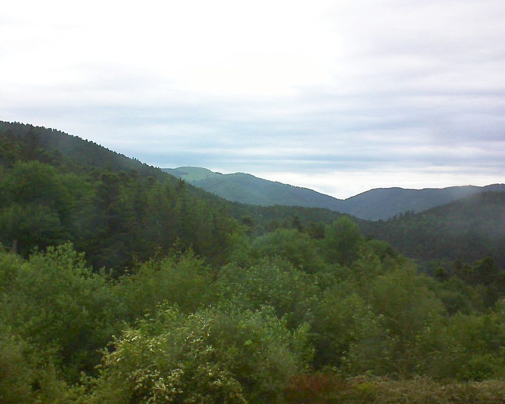 Le petit ballon vu depuis le Domaine Langmatt à Murbach le 29.05.2018 à 07:00 Le petit ballon (Alsace, Vosges) le 29.05.2018 à 07:00
