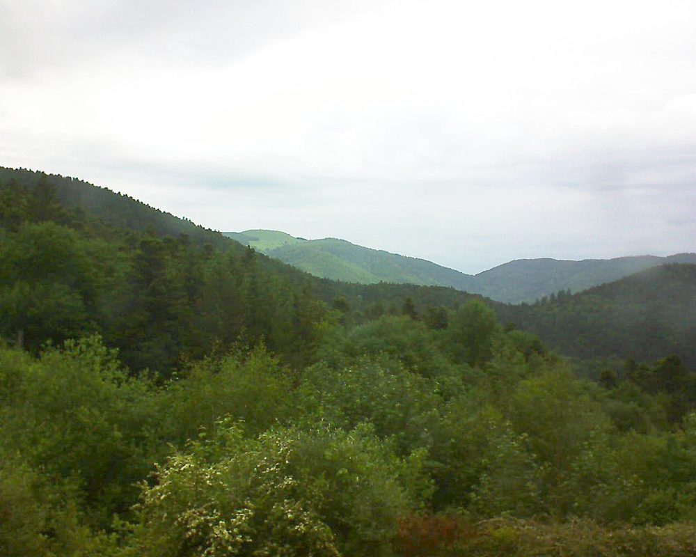 Le petit ballon vu depuis le Domaine Langmatt à Murbach le 29.05.2018 à 08:45 Le petit ballon (Alsace, Vosges) le 29.05.2018 à 08:45