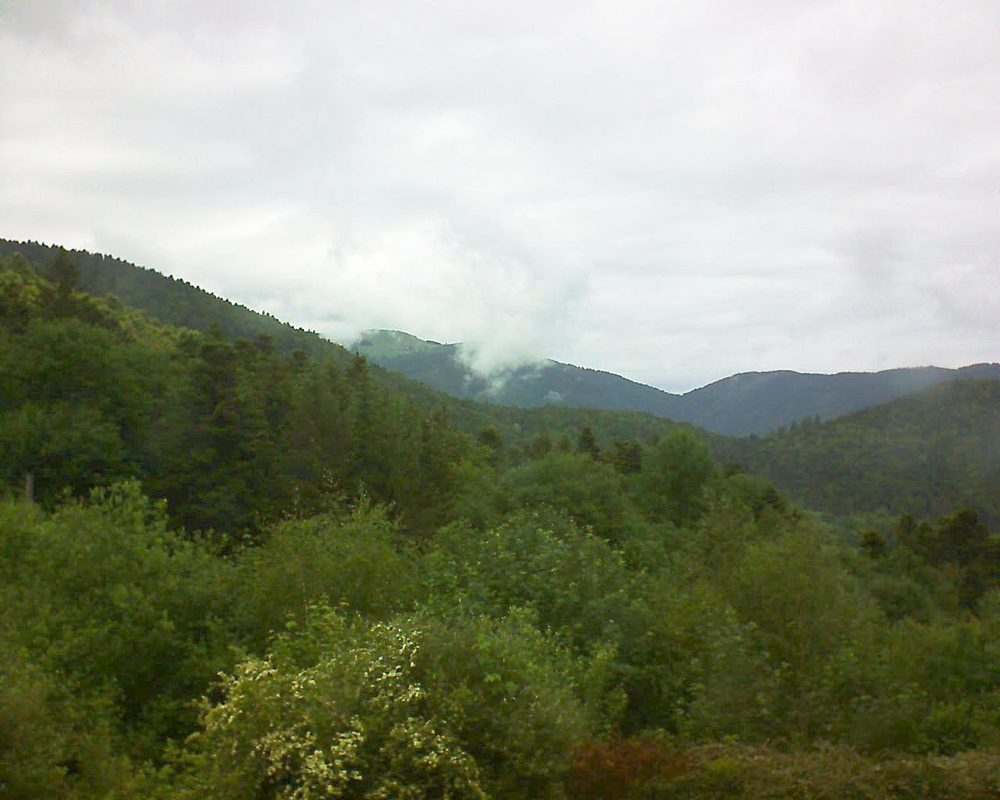 Le petit ballon vu depuis le Domaine Langmatt à Murbach le 29.05.2018 à 13:15 Le petit ballon (Alsace, Vosges) le 29.05.2018 à 13:15