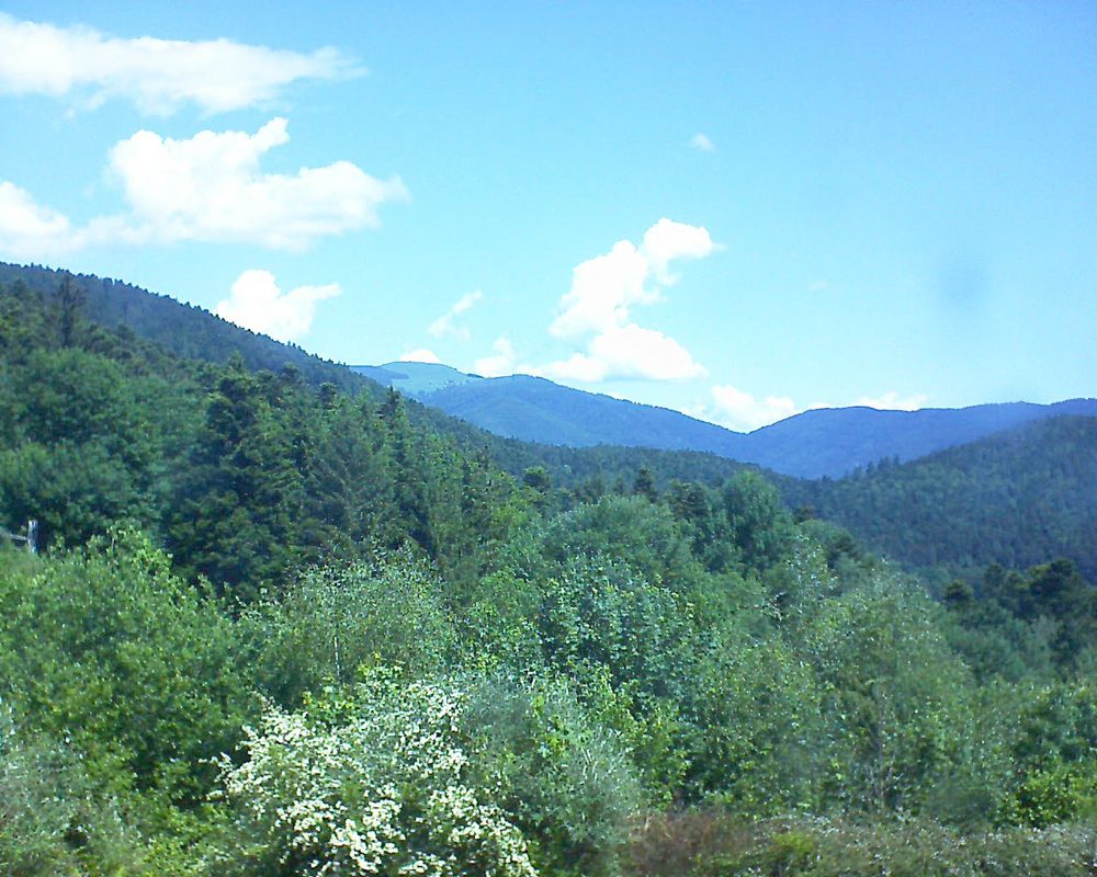 Le petit ballon vu depuis le Domaine Langmatt à Murbach le 30.05.2018 à 11:45 Le petit ballon (Alsace, Vosges) le 30.05.2018 à 11:45
