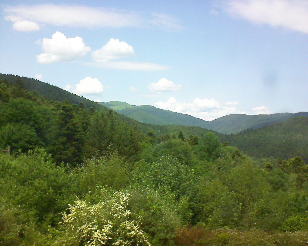 Le petit ballon vu depuis le Domaine Langmatt à Murbach le 30.05.2018 à 14:15 Le petit ballon (Alsace, Vosges) le 30.05.2018 à 14:15