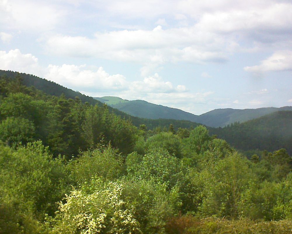 Le petit ballon vu depuis le Domaine Langmatt à Murbach le 30.05.2018 à 16:30 Le petit ballon (Alsace, Vosges) le 30.05.2018 à 16:30